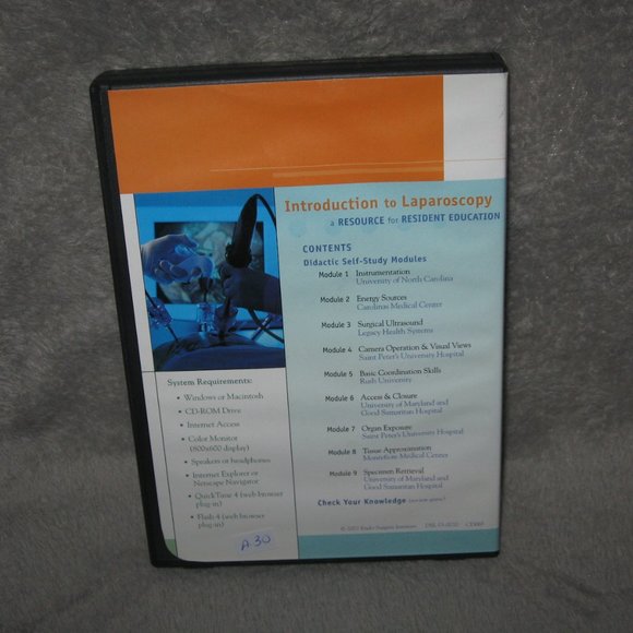 DVD - Introduction to Laparoscopy Resource for Resident Education A.30 - Picture 2 of 4